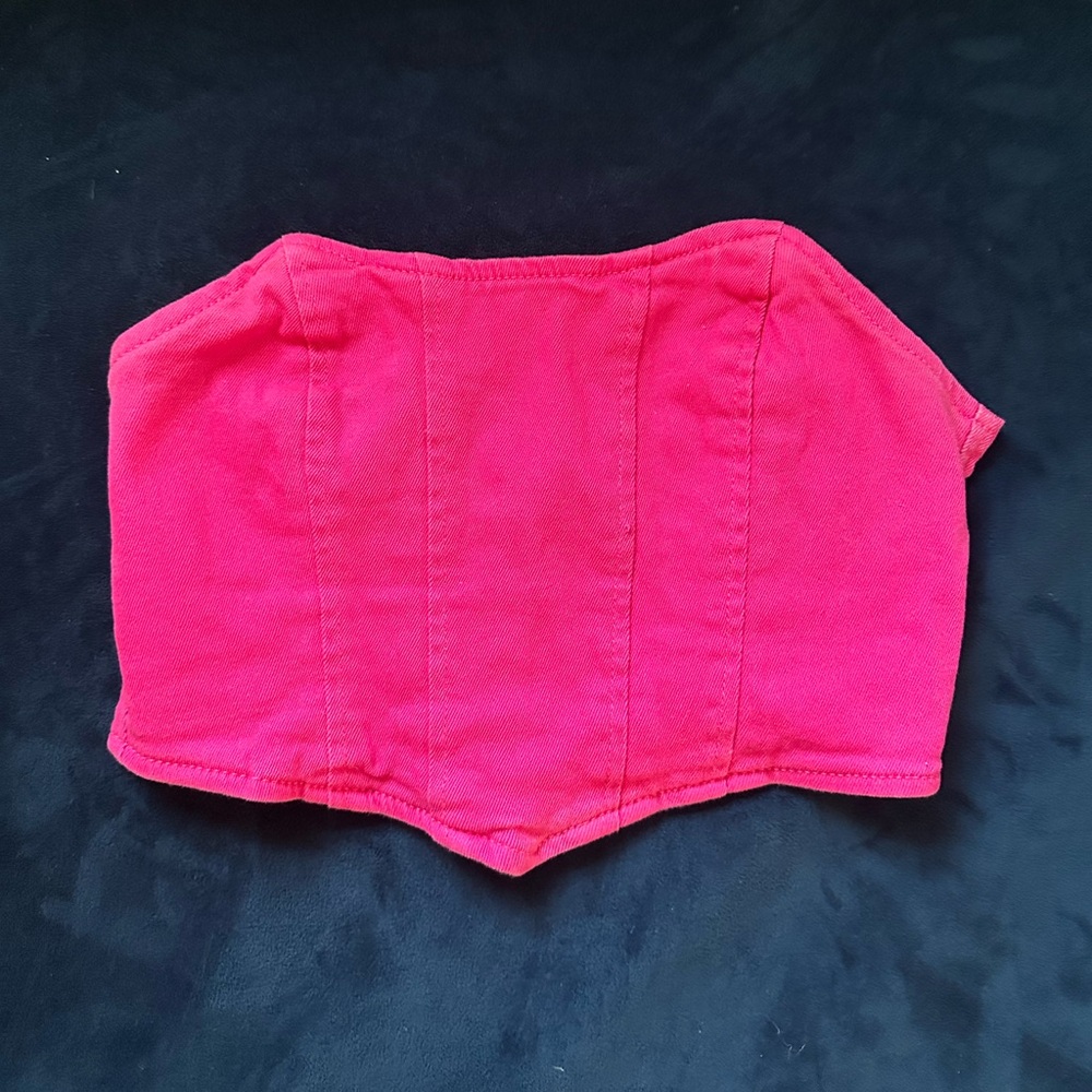 Adika Hot Pink Strapless Top
